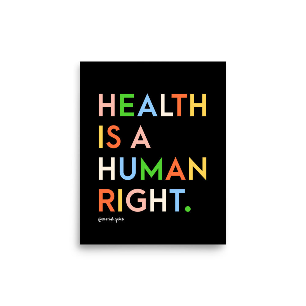 Health is a Human Right Wall Art